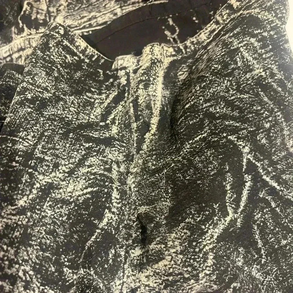 Vintage 80s Retro Black Acid Wash Short Sleeve Button Down Top - Picture 4 of 4